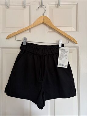 NWT Lululemon Cinchable Waist HR Woven Shorts 3.5" Black XXXS